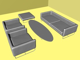 室内模型 沙发模型 欧式客厅