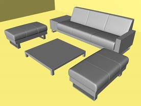 室内模型 沙发模型 欧式客厅