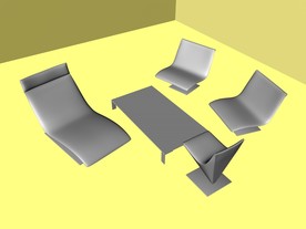 室内模型 沙发模型 欧式客厅