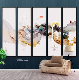 新中式 水墨画 无框画 装饰画