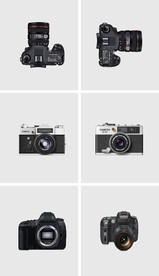 单反数码相机矢量素材