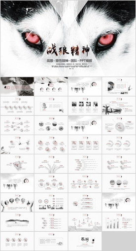 战狼性文化狼道狼群精神PPT