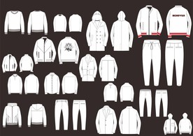 男装正反面全品类款式图CDR图