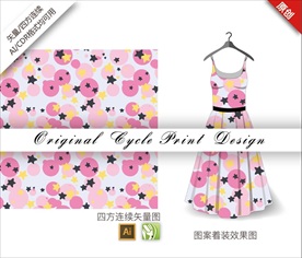 抽象波点星星四方连续