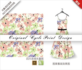 矢量抽象紫罗兰四方连续