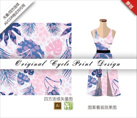 字母树叶色块四方连续