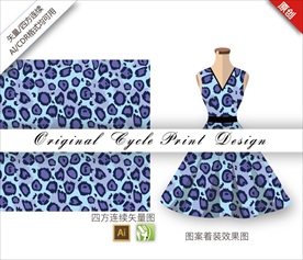 矢量抽象色块四方连续