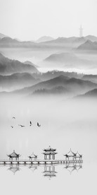 新中式山水玄关