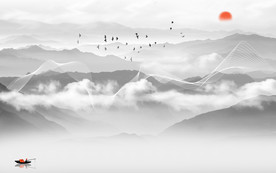 精品新意境山水画 TIF分层