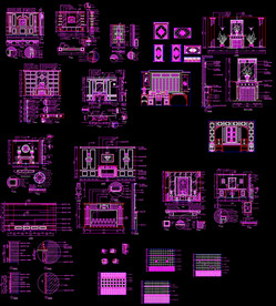 CAD家居中式背景图库