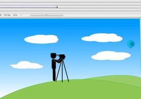 火柴人摄影远处气球18秒动画