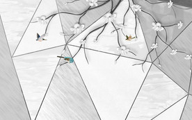 几何装饰画 背景TIF分层 欧