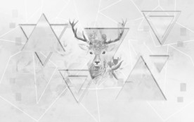 麋鹿装饰画 背景墙TIF分层