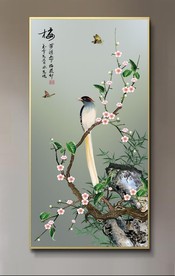 原创玄关梅花喜鹊喜梅装饰画壁画