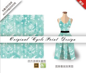 矢量简约雏菊四方连续