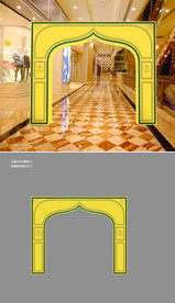 泰餐创意活动拱门 矢量拱门