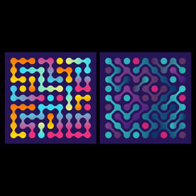 细胞分裂渐变矢量背景素材