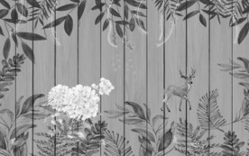 手绘叶子现代装饰画 TIF分层