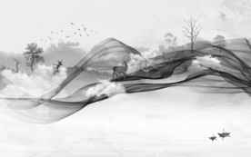 线条精美新国画 TIF分层