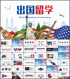 世界旅游出国留学教育PPT