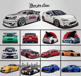 矢量手绘飙车系列