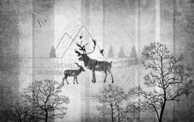 手绘 北欧装饰画 TIF分层画