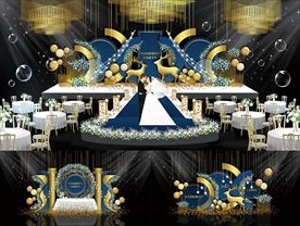 蓝色婚礼效果图