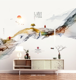 抽象线条画 山水画 装饰画