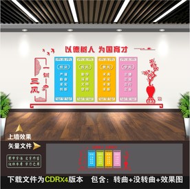 一训三风文化墙