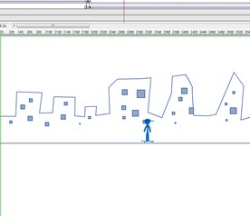 火柴人在玩滑板7秒