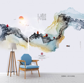 装饰画 新中式山水画