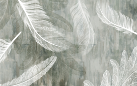 羽毛背景墙 现代简约羽毛背景