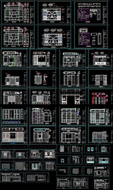 书架立面CAD图纸