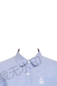 证件照女生蓝色衬衫模板