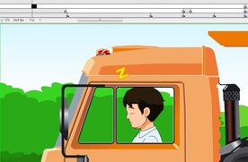 关于疲劳驾驶的动画15秒