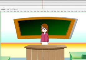 女老师在课堂说话动态动漫人物