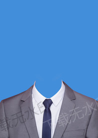 灰色男士西装模板