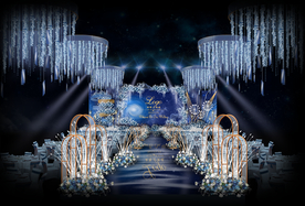 蓝色星空婚礼仪式区