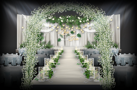 白色森系婚礼仪式区