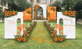 橙色婚礼仪式区