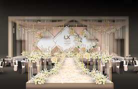 香槟色婚礼仪式区