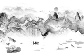高清 中国风山水画 TIF分层