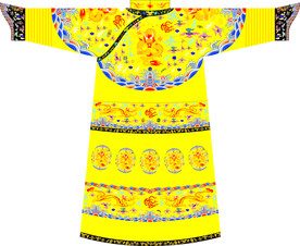 清朝龙袍常服矢量