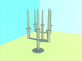 烛台模型 简约 C4D模型