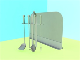 壁炉模型 壁炉设施 C4D模型