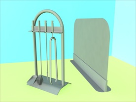 壁炉模型 壁炉设施 C4D模型