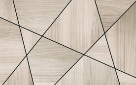 现代简约复古木板几何电视背景墙