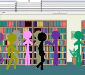 图书馆里面的火柴人动画31秒