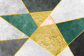 北欧抽象金色几何地毯背景墙