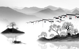 中式 新国画山水 TIF分层